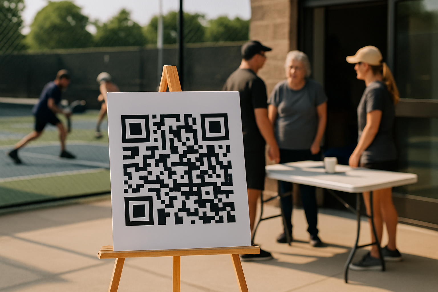Affiche et QR code : faciliter l'accès aux infos d'un tournoi de pickleball